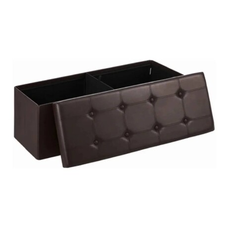 Puff Baúl Lumax Plegable 75x38 cm Organizador Living Dormitorio Marron