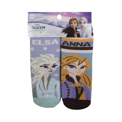 Pack x 2 Medias Infantiles Frozen Talle 19/30 U
