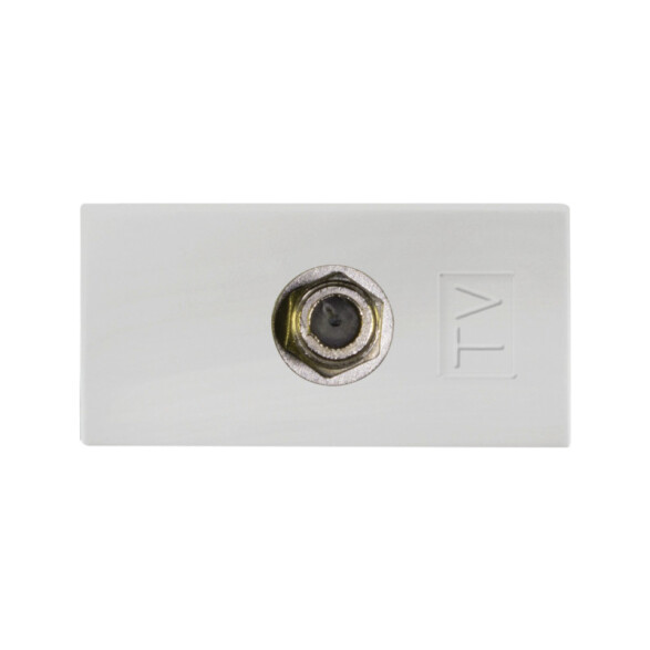 Módulo para TV coaxial 75 Ohms blanco - Reggio M46220