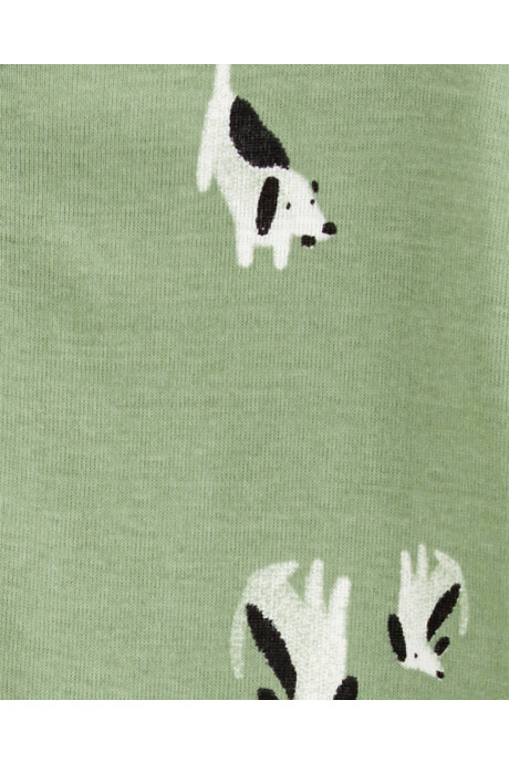 Pijama uno pieza de algodón, con pie, diseño perros Sin color