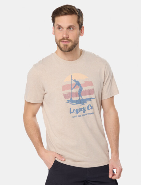 REMERA ESTAMPADA Beige