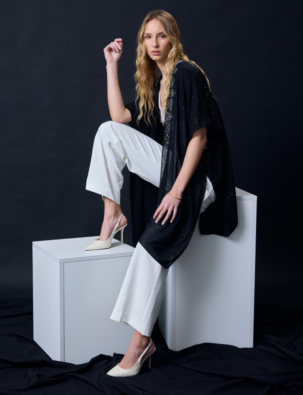 Kimono Noche NEGRO/PLATEADO