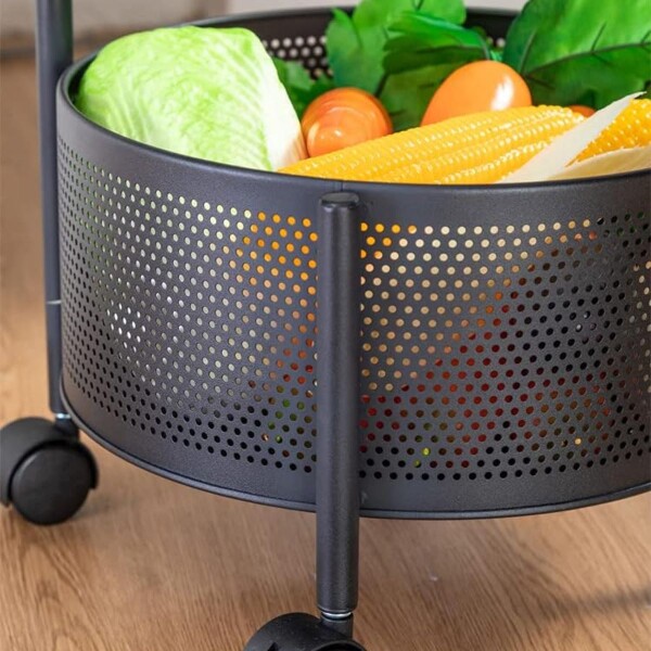 Carro Organizador 4 Estantes Cocina Baño multiuso con Ruedas IMBACK Color Negro Carro Organizador 4 Estantes Cocina Baño multiuso con Ruedas IMBACK Color Negro
