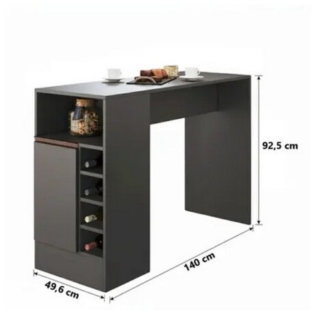 MESA COMPLEMENTO GOURMET CON PUERTA Y ESTANTE. ARTECAS NEGRA MESA COMPLEMENTO GOURMET CON PUERTA Y ESTANTE. ARTECAS NEGRA