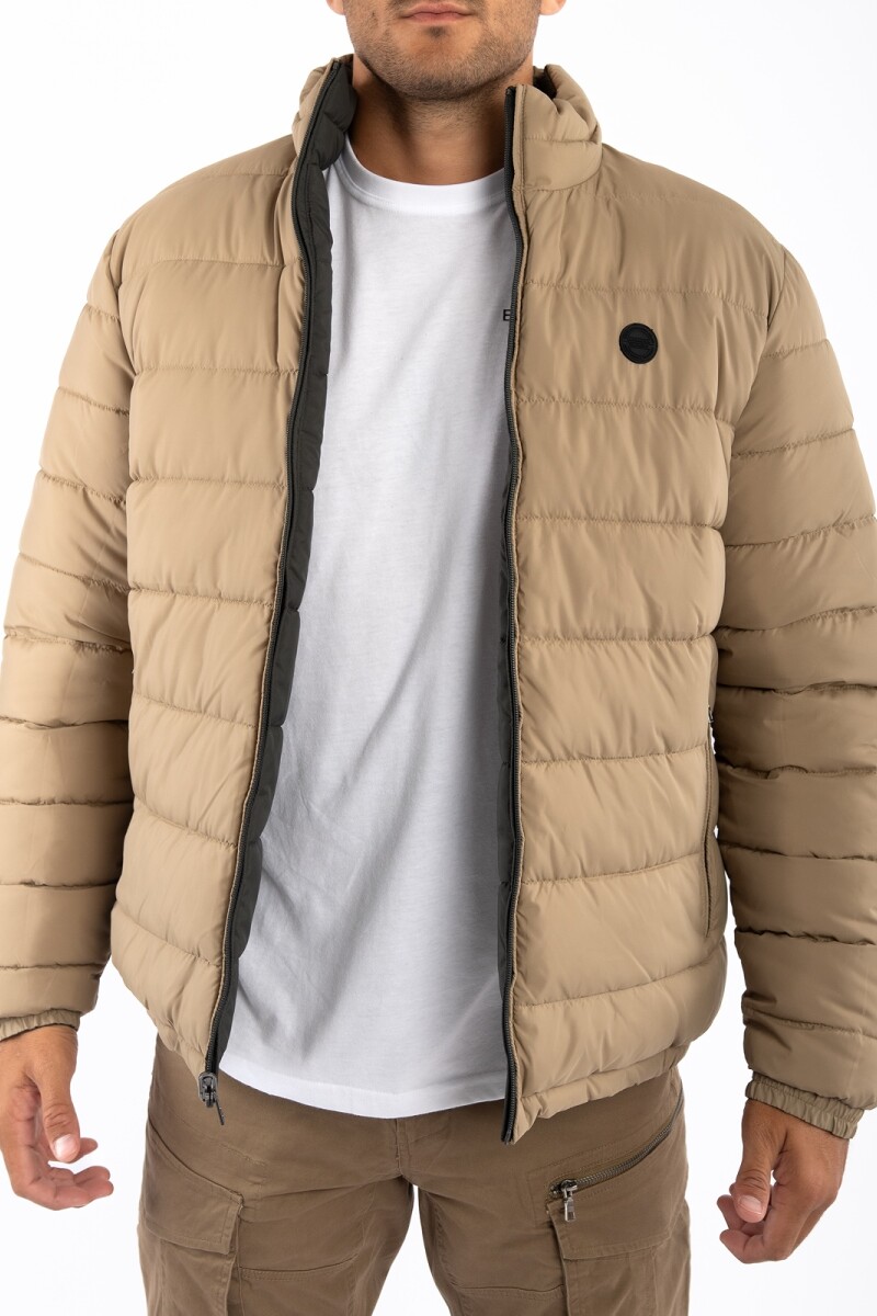 Campera Reversible Verde - Beige