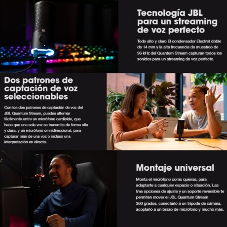 Micrófono gamer JBL Quantum Stream USB-C V01