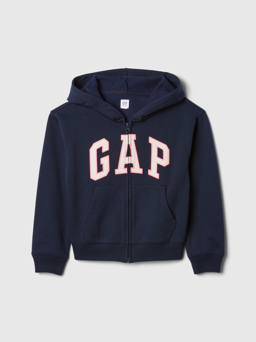 Canguro Logo Gap Con Felpa Niña - Tapestry Navy 