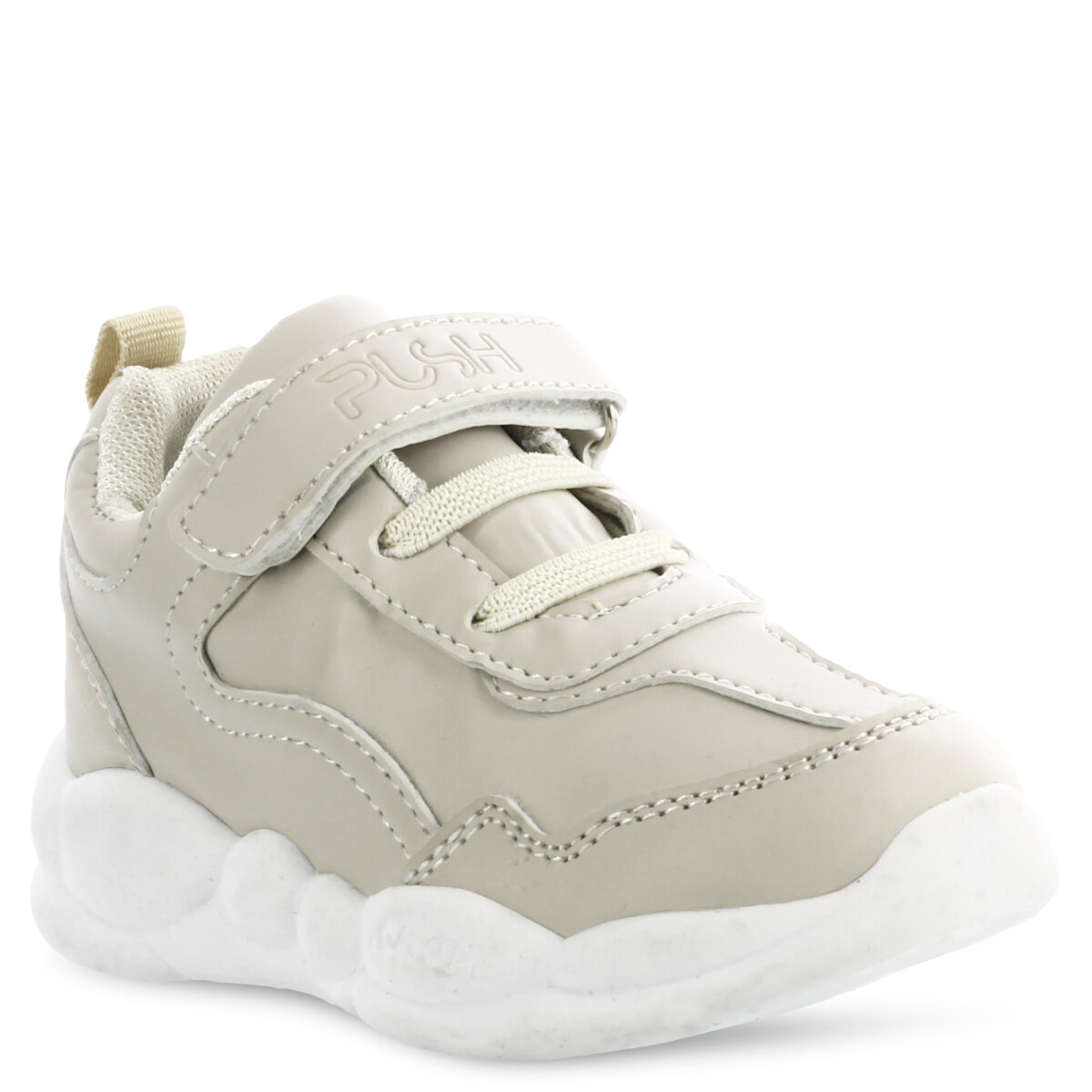 Championes de Niños Push SALVA acordonado con velcro - Beige 