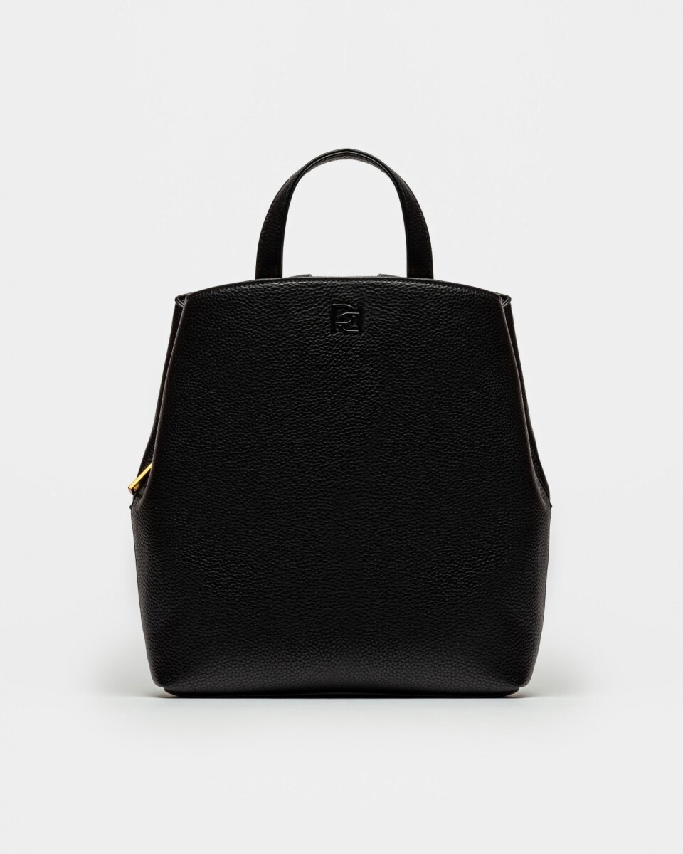Mochila Oslo en Efecto Cuero Graneado - Negro 