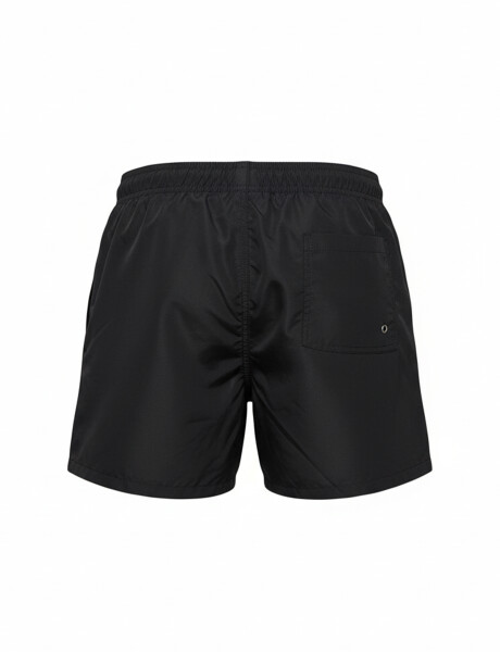 Short de baño liso negro