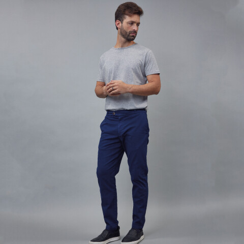 Pantalón de gabardina sport Azul Francia