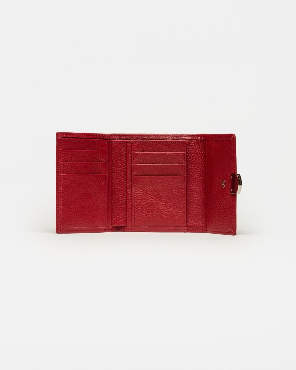 Billetera Marga en cuero graneado Rojo