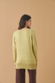 Sweater escote V verde musgo
