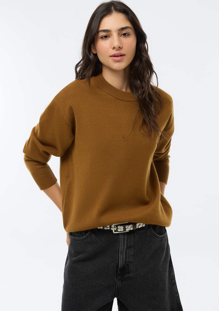 BUZO DE PUNTO - MARRÓN - MARRÓN 