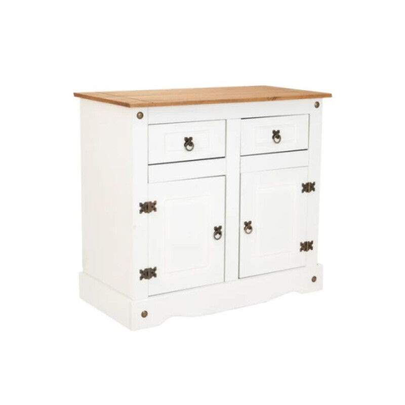 Mueble Estilo Mexicano 2 Puertas 2 Cajones Color BLANCO Mueble Estilo Mexicano 2 Puertas 2 Cajones Color BLANCO