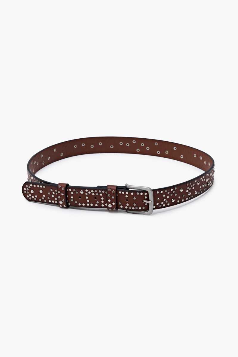 Cinturón tachas tostado