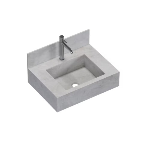 Mueble de baño suspendido de porcelanato Pulpis Napoles 60 cm con bacha incorporada Mueble De Baño Suspendido De Porcelanato Pulpis Napoles 60 Cm Con Bacha Incorporada