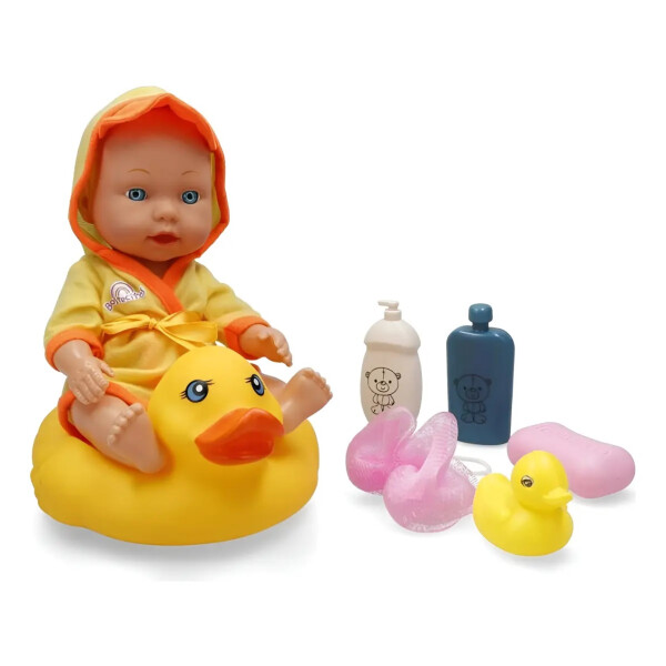 Bebote Con Bata De Patito Y Accesorios Bebote Con Bata De Patito Y Accesorios