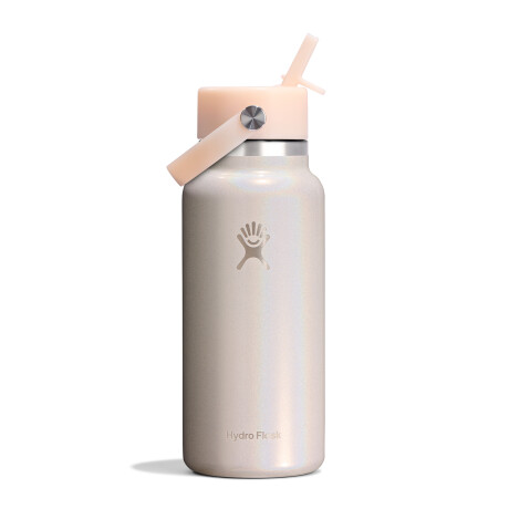 32 oz Wide Mouth with Flex Straw Cap Glimmer Cream