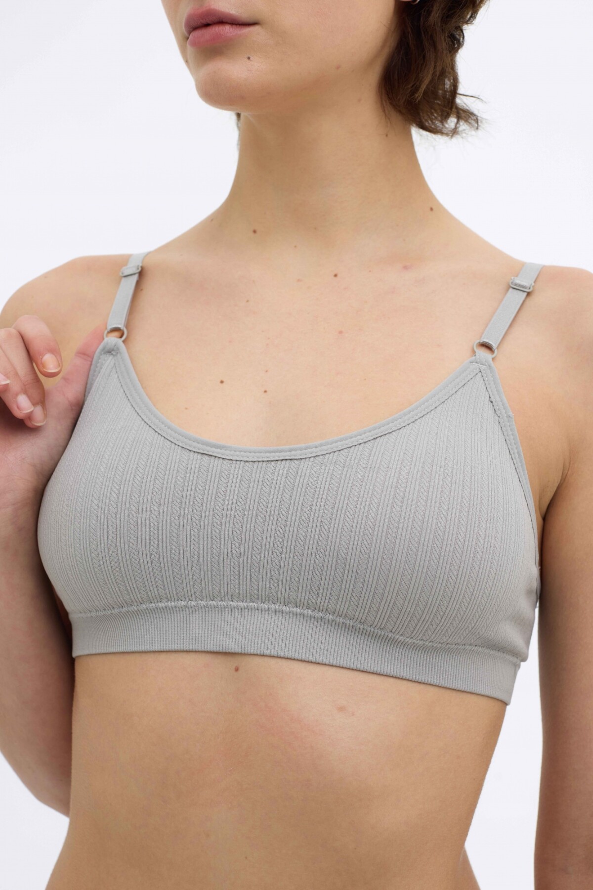 Bralette Flora Gris Claro