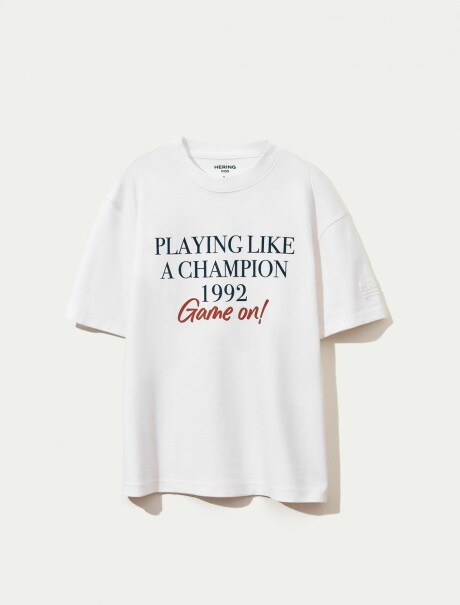 CAMISETA INFANTIL OVERSIZE ESTAMPADA BLANCO
