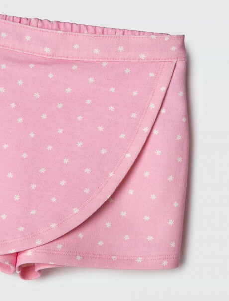 CONJUNTO INFANTIL CON FALDA SHORT NARANJA