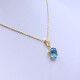 Colgante oro 18k con topacio oval engarce 4 puntas. Colgante oro 18k con topacio oval engarce 4 puntas.