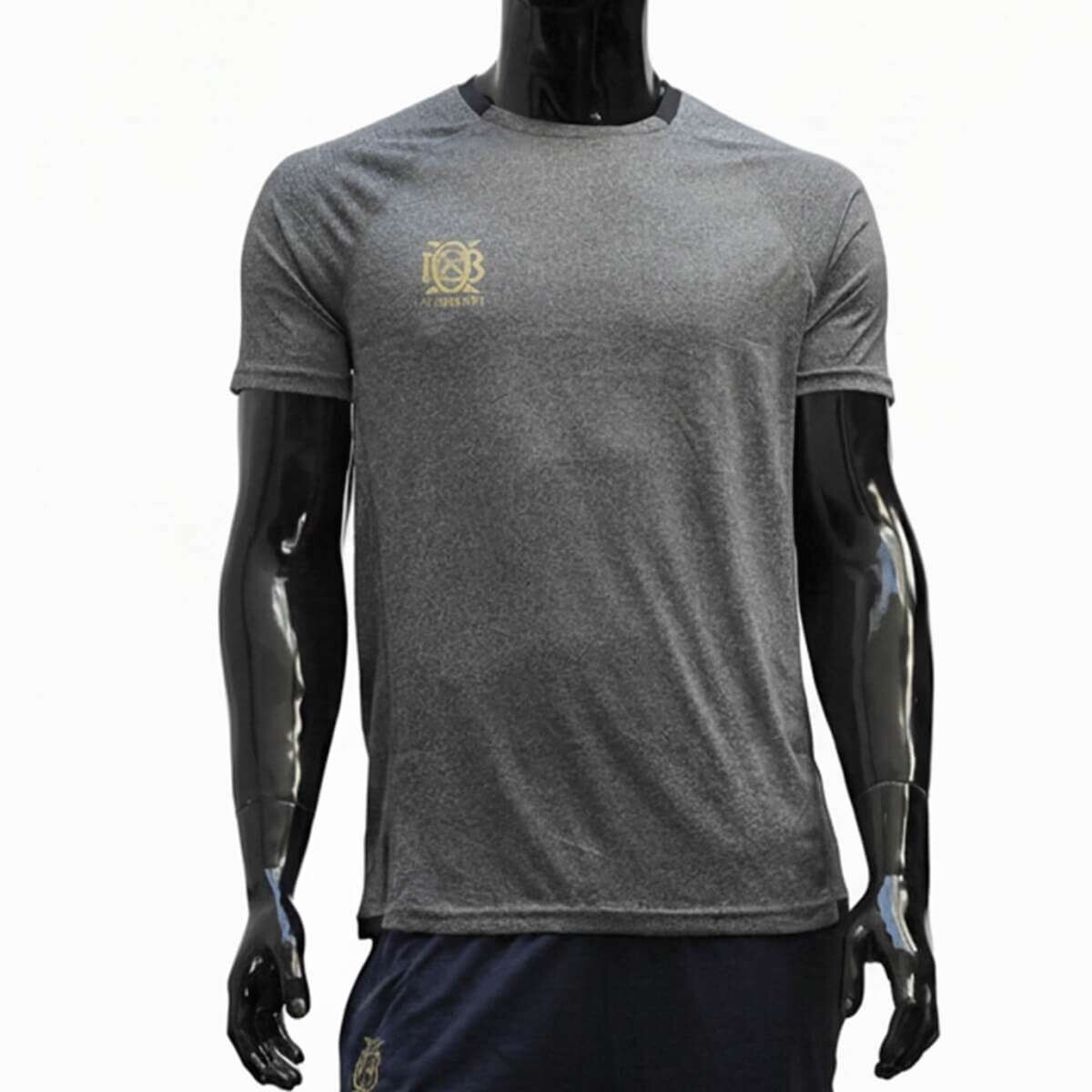 Remera Dry Fit Manga Corta Para Hombre - Gris 