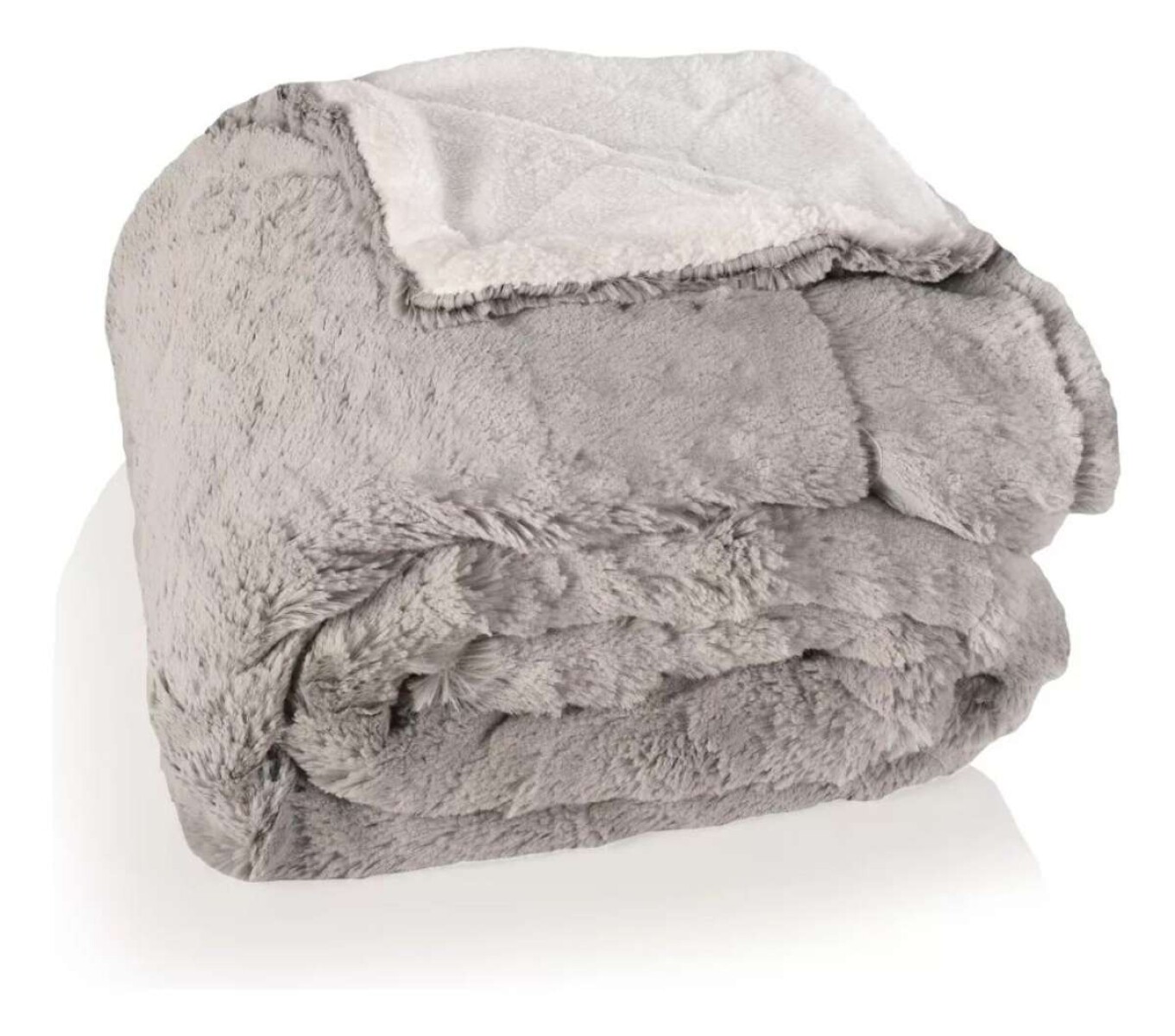 Frazada Reversible Polar Sherpa 2 Plazas 180x200 - Gris oscuro 