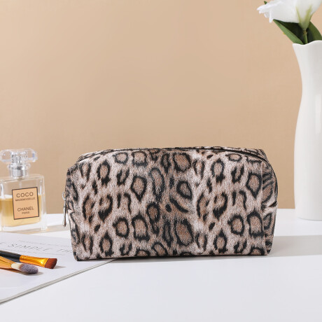 Pack Neceser Diseño Animal Print Incluye Tres Tamaños Marrón