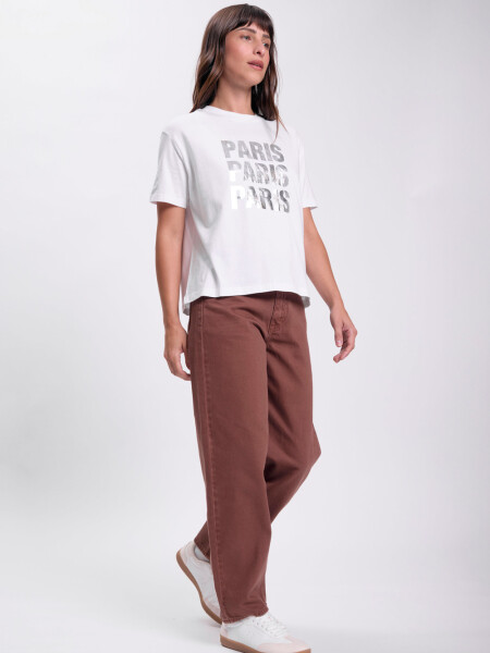 Remera estampa Paris Blanco
