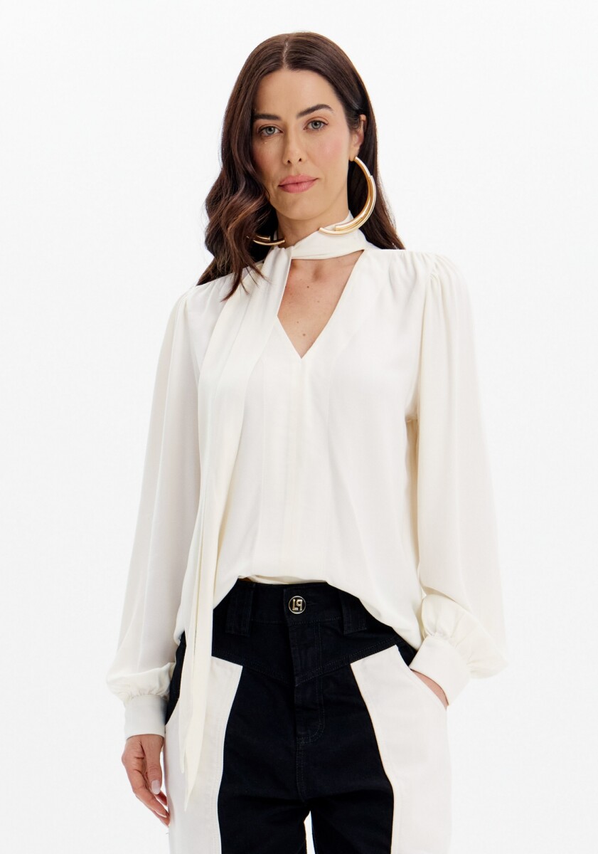 Blusa Lorena manga larga - Off White 