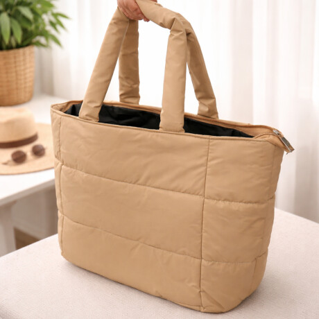 Bolso Tote Bag Puffer Beige