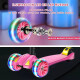 Monopatín Piccoly 3 Ruedas Para Niños Con Luces Rosa