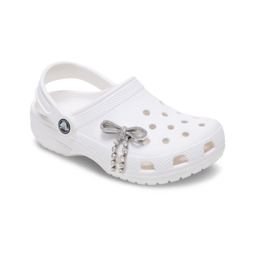 Jibbitz Silver Gem Bow Multicolor