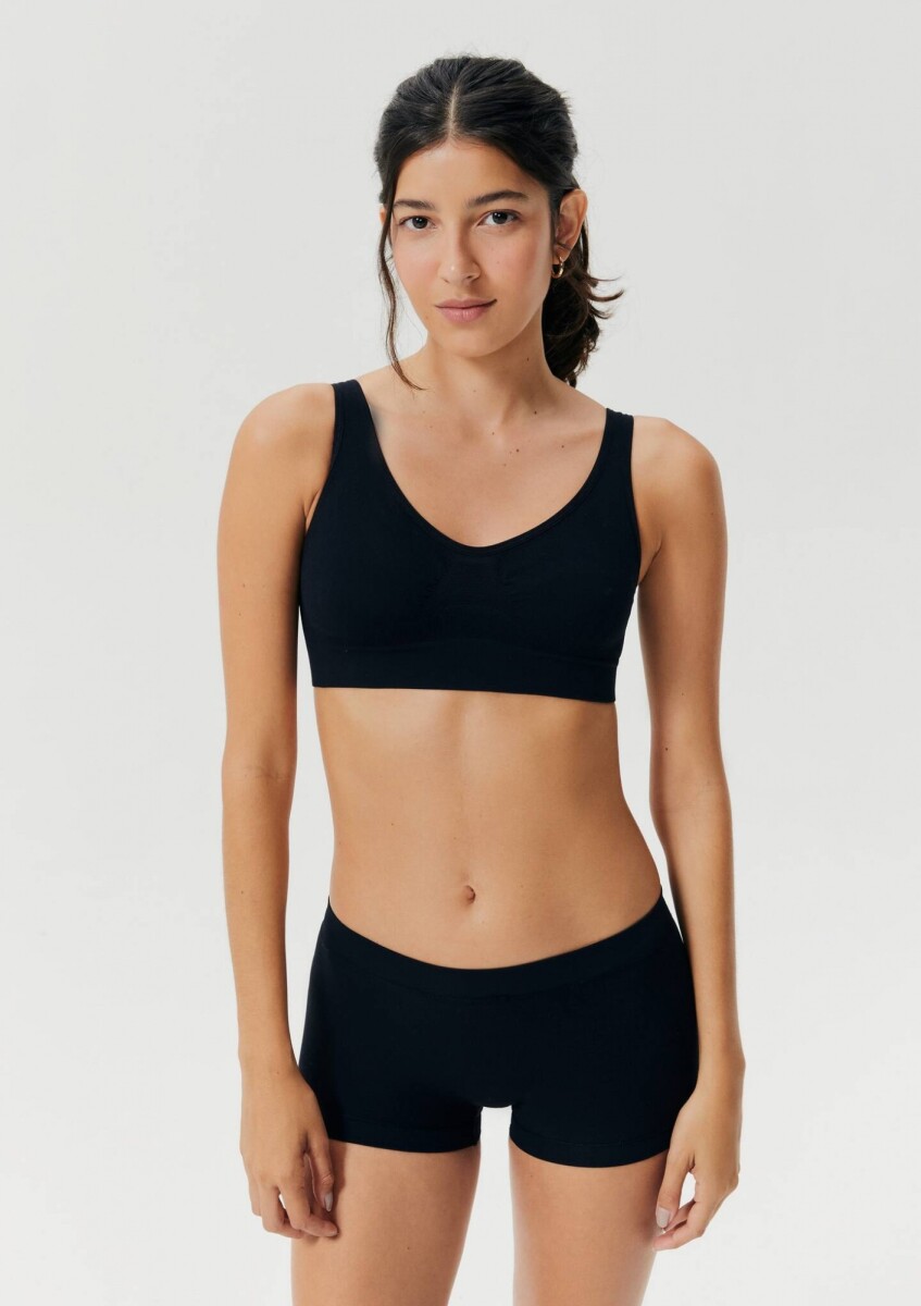 BOMBACHA TIPO BOXER SIN COSTURAS - NEGRO 