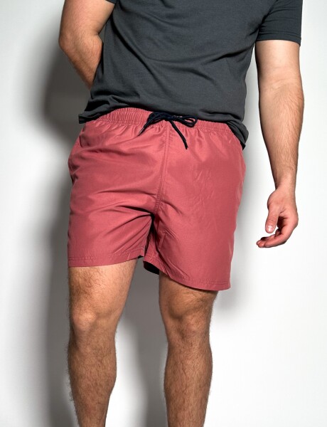 Short de baño liso Aldo Terracota