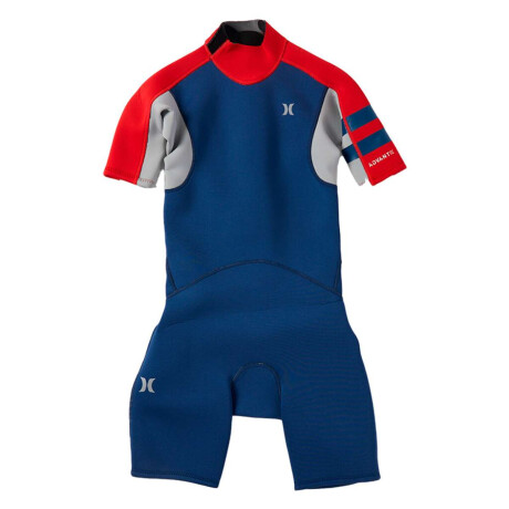 Traje Hurley Advant 2/2 mm Springsuit Back Zip Azul/Rojo