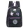 Mochila Escolar Puffer Metalizada Trendy Negro