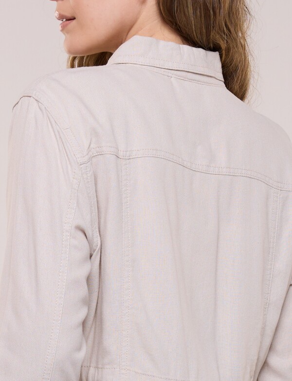 Sobrecamisa Utilitaria Con Cordón Ajustable BEIGE