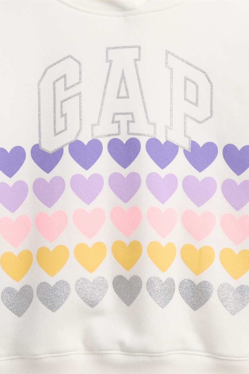 Canguro Logo Gap Niña White Heart Graphic