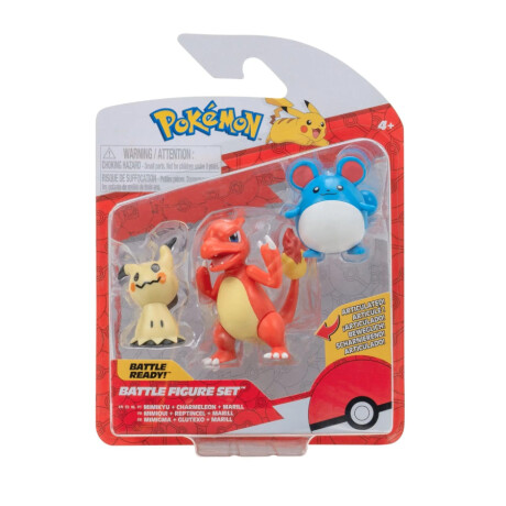 Pokemon Battle Figure Set - Mimikyu + Charmeleon + Marill Pokemon Battle Figure Set - Mimikyu + Charmeleon + Marill