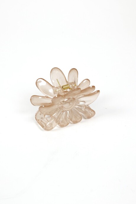 Pinza De Pelo Flor Camel