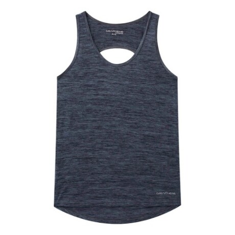 Musculosa deportiva para dama Graphene Negra Melange Musculosa deportiva para dama Graphene Negra Melange