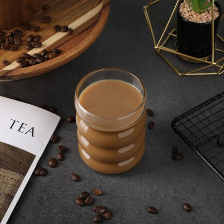 Set X6 Vaso Rings 350Ml para Agua Refresco Bebidas en Vidrio Transparente