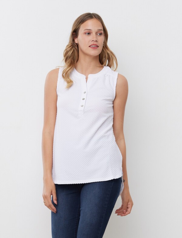 Musculosa Botones BLANCO