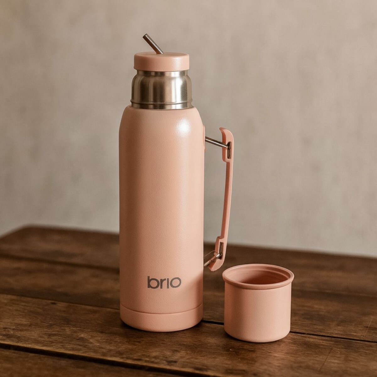 TERMO BRIO 1 LITRO ACERO INOXIDABLE SALMON - CORAL 