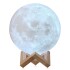 Velador con luz led lampara luna llena con base de madera c Velador Con Luz Led Lampara Luna Llena Con Base De Madera C