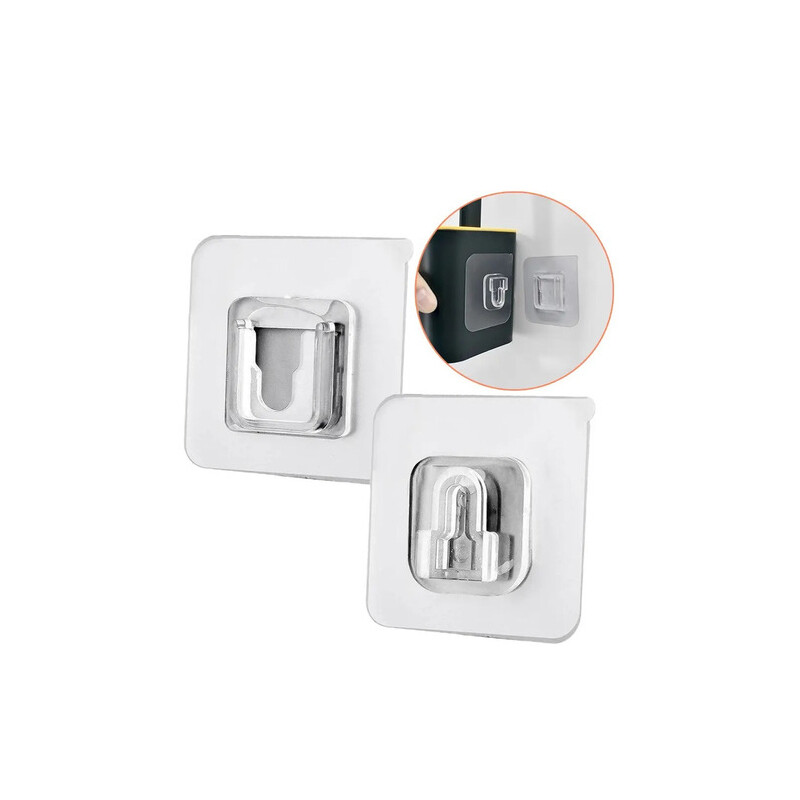 Set x6 ganchos adhesivos para pared encastrable Set x6 ganchos adhesivos para pared encastrable