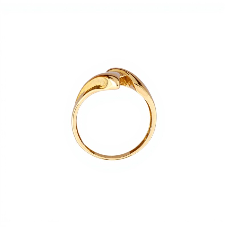 Anillo Cruzado Solitario -Oro bajo-Piedra Zirconia-AN8239 conpiedra